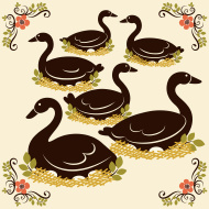 Stock-illustration-18635940-six-geese-a-laying
