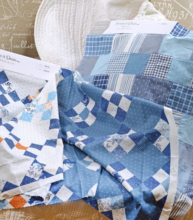 Denim And Daisies Fat Quarter Bundle By Fig Tree Co, Fabric Bundle
